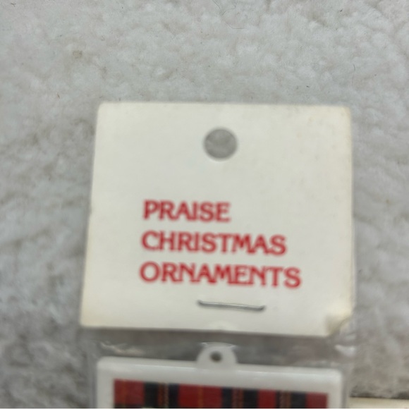 3 Praise Christmas ornaments plastic 4" Jesus is the reason vintage bag #2 - Picture 4 of 12